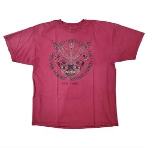 HARD ROCK CAFE Shirt NEW YORK SAVE THE PLANET Est 1971 Spell Out